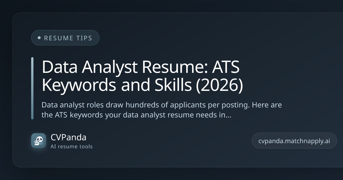 Data Analyst Resume: ATS Keywords and Skills (2026)
