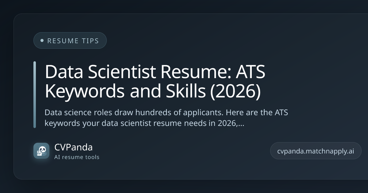 Data Scientist Resume: ATS Keywords and Skills (2026)