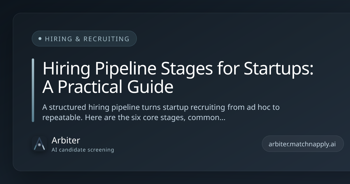 Hiring Pipeline Stages for Startups: A Practical Guide