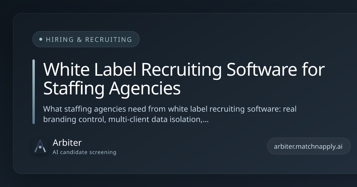 White Label Recruiting Software for Staffing Agencies